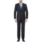 Verno Men's Dark Navy 100 Wool Classic Fit Singlebreaste Two Piece Suit