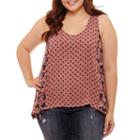 Wallflower Gauze Tank Top-juniors Plus