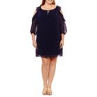 R & K Originals Long Sleeve Sheath Dress-plus