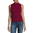 City Streets Ribbed Mock Neck Top