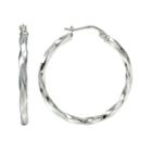 Silver Reflections&trade; Sterling Silver 30mm Twist Hoop Earrings