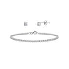 Diamonart Sterling Silver Cubic Zirconia Bracelet Set