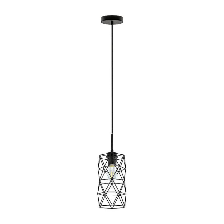 Eglo Estevau 2 1-light 6 Inch Matte Black Mini Pendant Ceiling Light