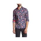 Tr Premium Vibrant Floral Pattern Slim Fit Dress Shirt