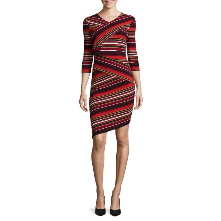 Weslee Rose Elbow-sleeve Bodycon Dress