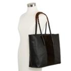 Boiyi Suede Middle Panel Large Tote Bag