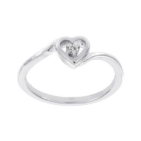 Lumastar Diamond-accent Sterling Silver Heart Promise Ring