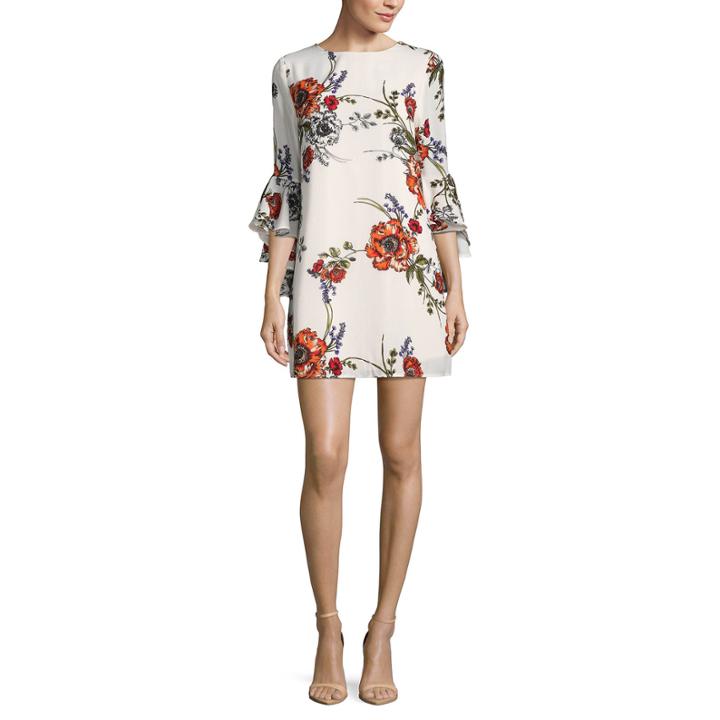 City Triangle Casual Long Sleeve Floral A-line Dress-juniors