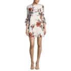 City Triangle Casual Long Sleeve Floral A-line Dress-juniors