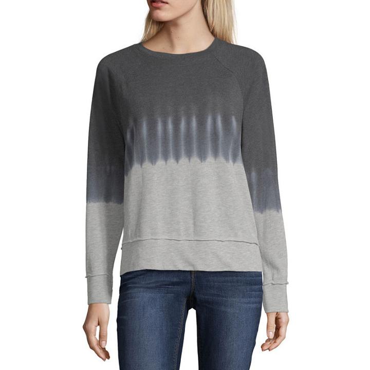 A.n.a Long Sleeve Round Neck Pattern Pullover Sweater
