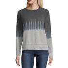 A.n.a Long Sleeve Round Neck Pattern Pullover Sweater