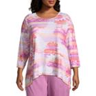Alfred Dunner Los Cabos Floral Tee- Plus