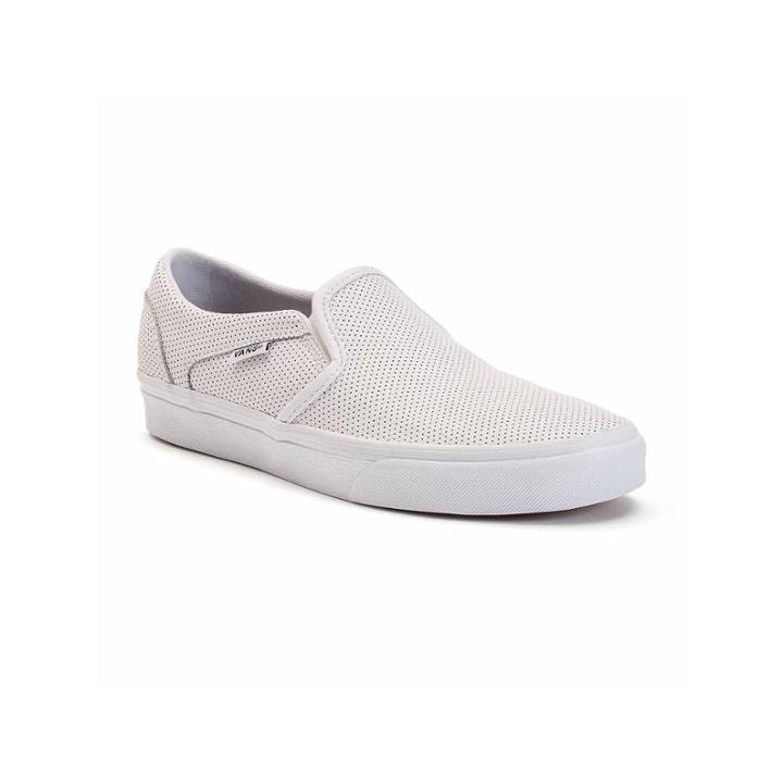 Vans Perforated Leather Asher Womens Skate Shoes