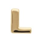Teeny Tiny 10k Yellow Gold Initial L Single Stud Earring
