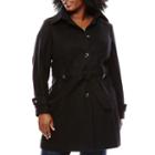 Liz Claiborne Single-breasted Belted Wool-blend Jacket - Plus