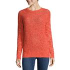 Stylus&trade; Long-sleeve Pointelle Textured Sweater - Tall