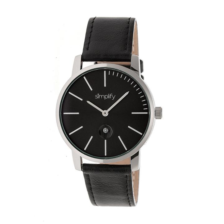 Simplify The 4700 Unisex Black Strap Watch-sim4702