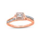 Womens 1/10 Ct. T.w. Genuine Round White Diamond 10k Gold Promise Ring