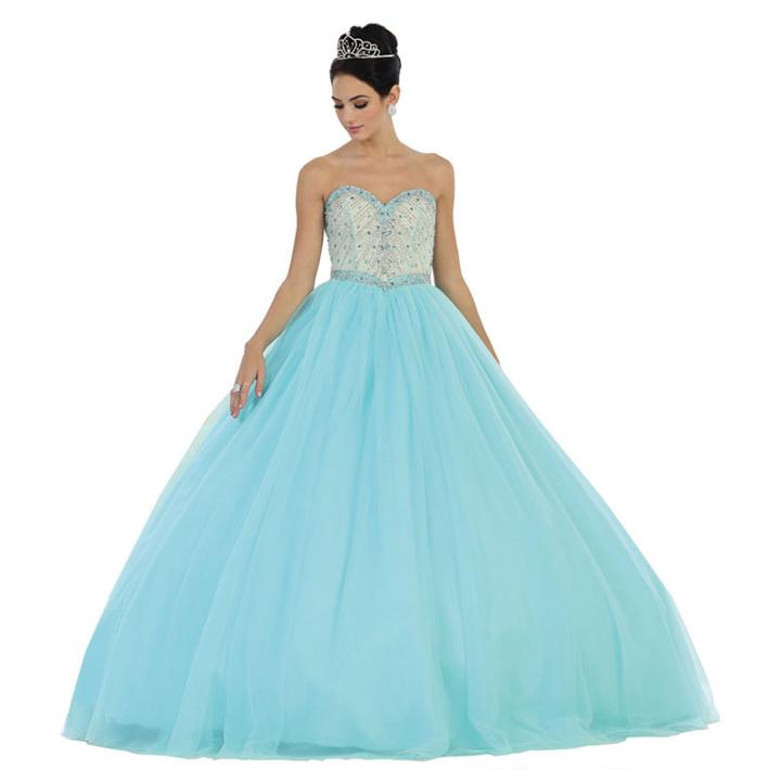 Strapless Sweetheart Lace Up Back Quinceanera Ball Gown With Matching Jacket - Juniors
