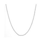 Silver Reflections&trade; Silver-plated 18-24 Twisted Rope Chain