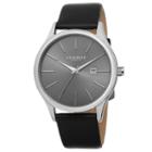Akribos Xxiv Mens Black Strap Watch-a-618ss