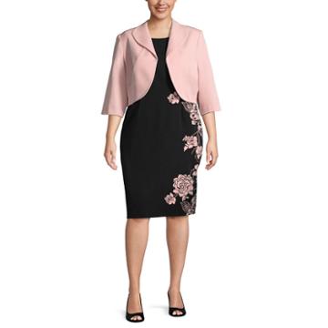 Maya Brooke Sleeveless Jacket Dress - Plus