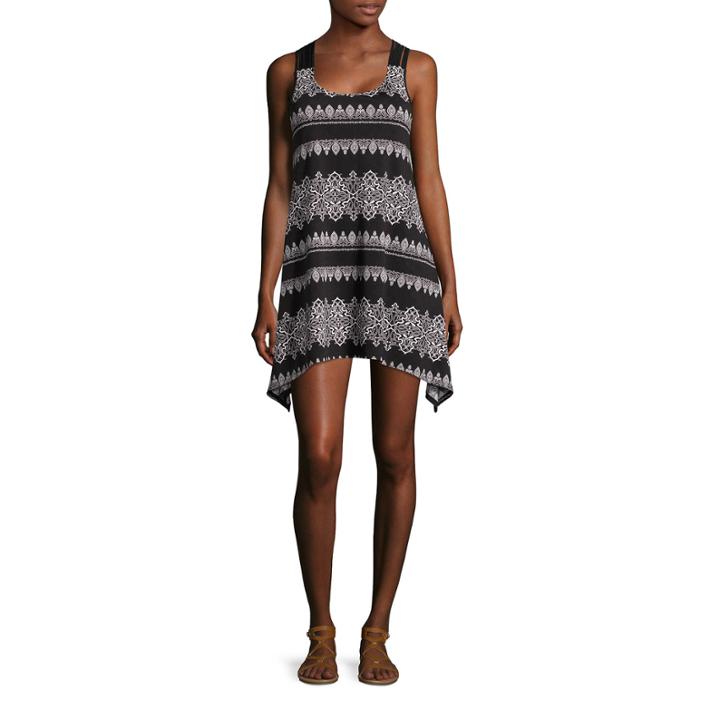 A.n.a Macrame Sleeveless Stripe Dress