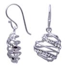 Silver-plated Crystal Heart Earrings