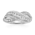Infinite Promise Womens 1/2 Ct. T.w. White Diamond Sterling Silver Cocktail Ring