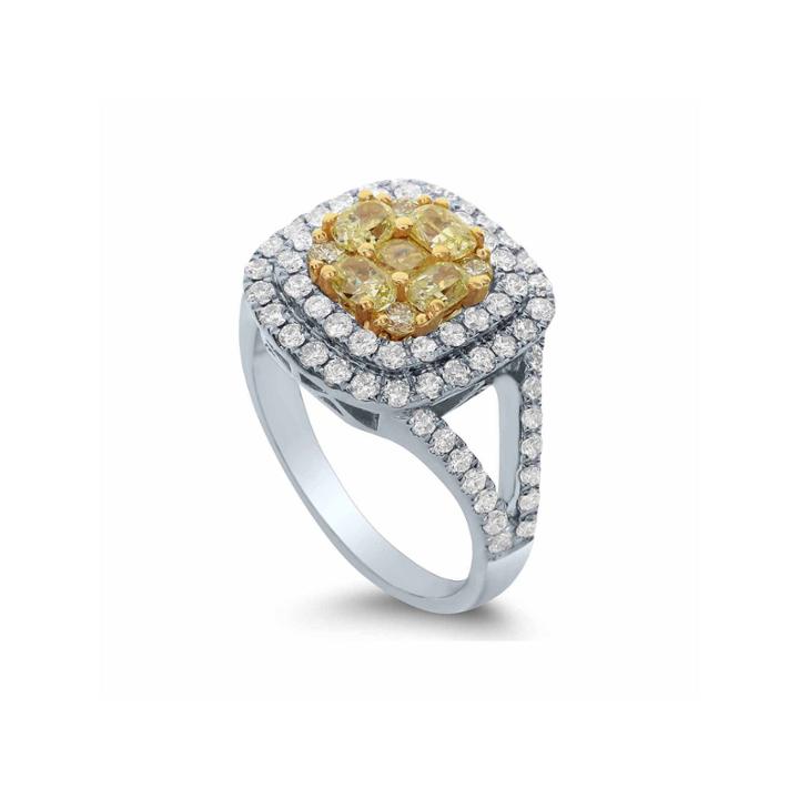 Limited Quantities! Womens 2 Ct. T.w. Round Yellow Diamond 18k Gold Engagement Ring