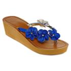Mixit Flower Wedge Flip Flops