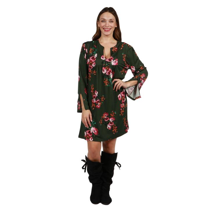 24/7 Comfort Apparel Get Happy Minidress - Plus