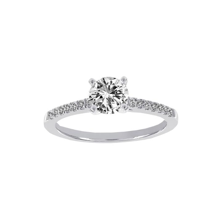 3/4 Ct. T.w. Diamond 18k White Gold Bridal Ring