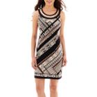 Studio 1 Sleeveless Embellished Neck Sheath Dress - Petite