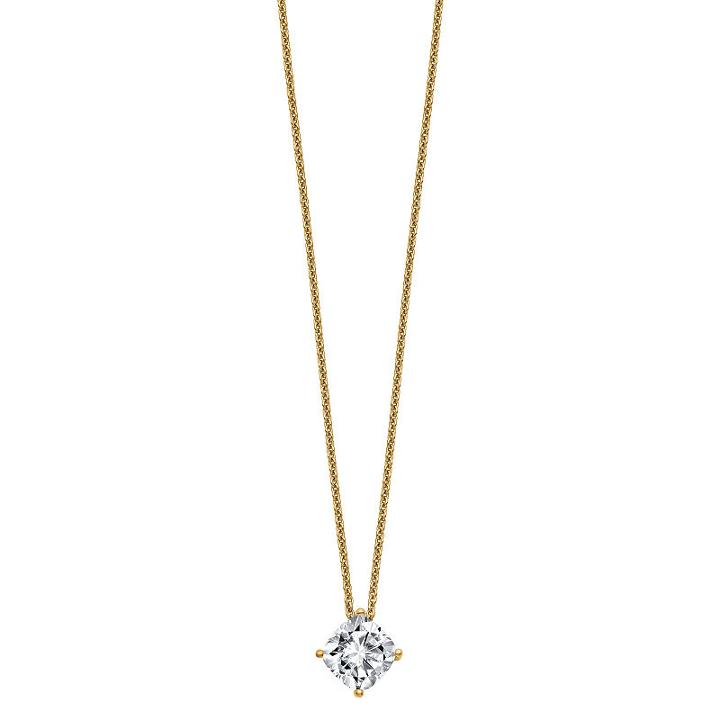 Womens 1 1/2 Ct. T.w. White Moissanite 14k Pendant Necklace Set