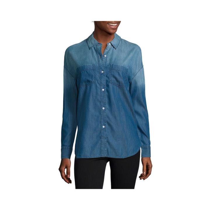 A.n.a Long-sleeve Split-hem Tunic - Tall