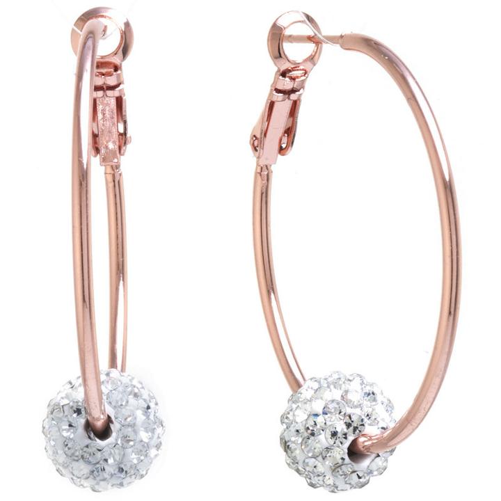 Sparkle Allure Clear 38mm Hoop Earrings