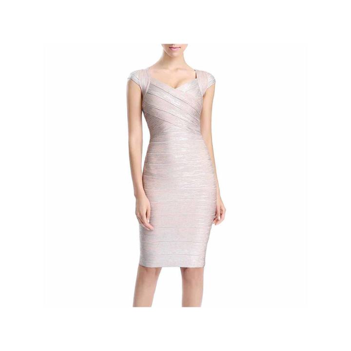 Phistic Women's Cole Cap Sleeve Crisscross Bandage Dress