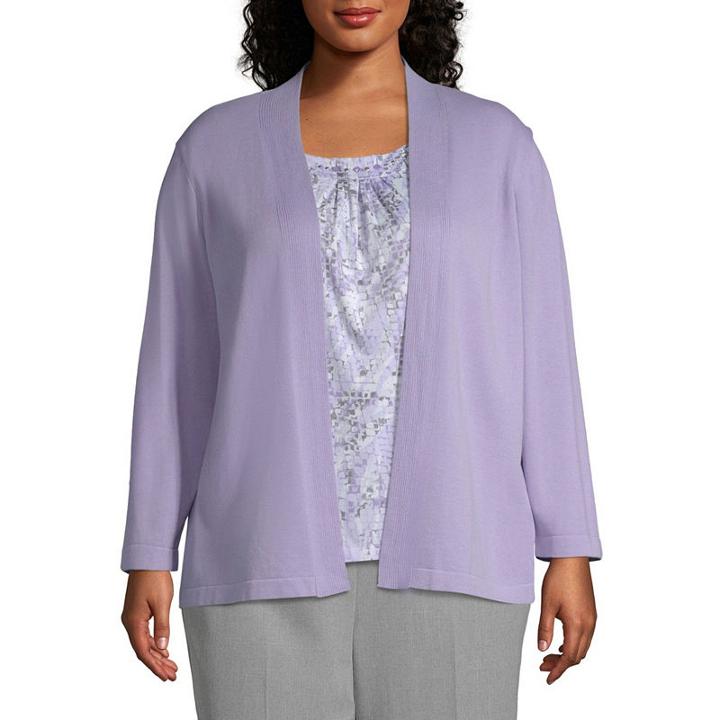 Alfred Dunner Smart Investments Layered Print Blouse - Plus