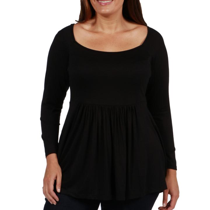 24/7 Comfort Apparel Laguna Tunic Top - Plus