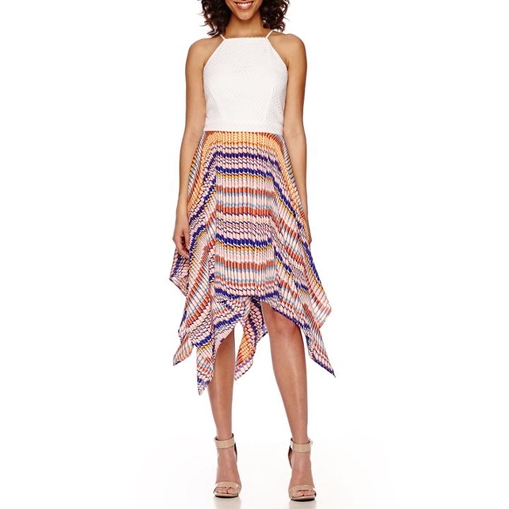 Bisou Bisou Halter Asymmetrical Hem Dress