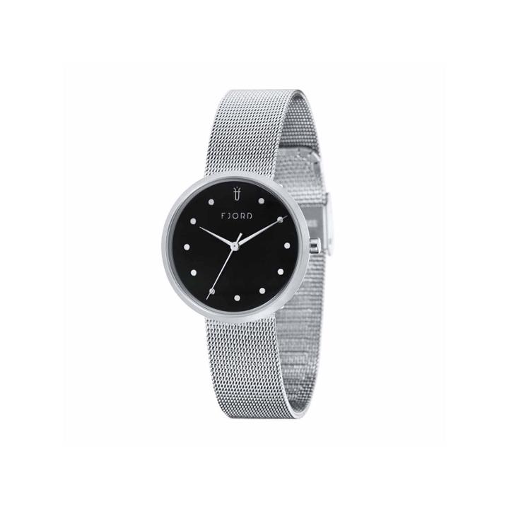 Fjord Mesh Band Womens Silver Tone Expansion Watch-fj-6035-11