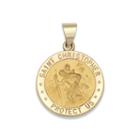 14k Yellow Gold Saint Christopher Medal Charm Pendant
