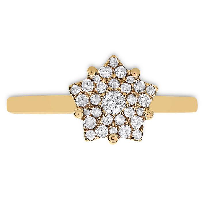 Womens 1/4 Ct. T.w. Diamond White 14k Gold Cluster Ring