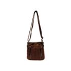 Bueno Washed Ostrich-embossed Mini Crossbody Bag