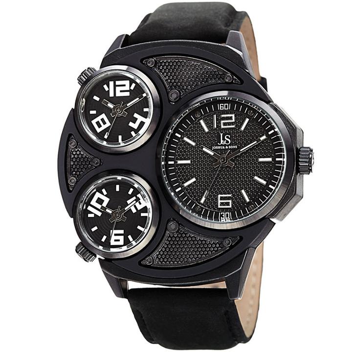 Joshua & Sons Mens Black Strap Watch-j-105bk