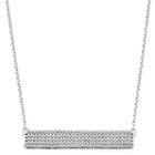 1/4 Ct. T.w. Diamond 10k White Gold Bar Necklace