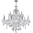 Provence Collection 15 Light 2-tier Chrome Finishand Clear Crystal Chandelier