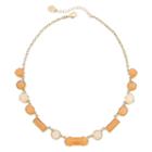 Liz Claiborne Peach Stone Gold-tone Collar Necklace