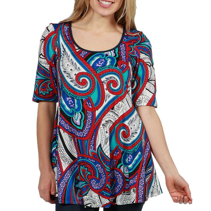 24/7 Comfort Apparel Evelyn Tunic Top